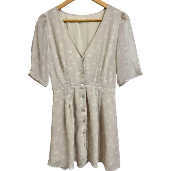Aritzia Wilfred Button Front A-line Mini Dress‎ Size Small - Picture 2 of 7